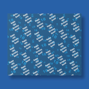 Verjaardag met persoonlijke leeftijd en naam cadeaupapier