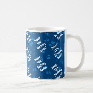 Verjaardag met persoonlijke leeftijd en naam koffiemok