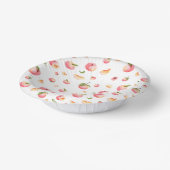 Verjaardag met perzikpatroon papieren kommen (Gebogen)