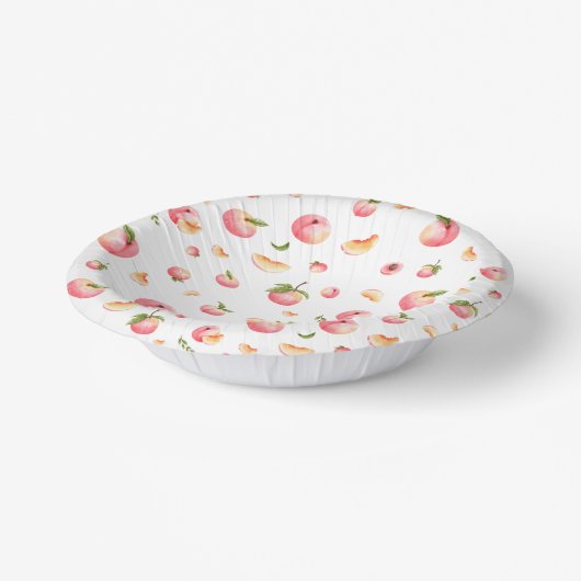 Verjaardag met perzikpatroon papieren kommen (Gebogen)