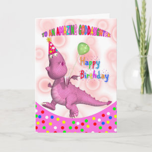 Verjaardag met Pink Dragon & Soda Kaart