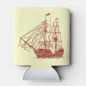 Verjaardag met piratenthema blikjeskoeler (Achterkant)