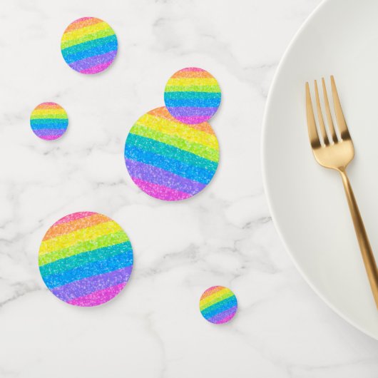 Verjaardag met Regenboog Sterren Confetti (Groep)