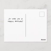 Verjaardag met Schattigee Quirky Cartoon Animals Briefkaart (Achterkant)