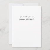 Verjaardag met Schattigee Quirky Cartoon Animals K (Achterkant)