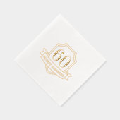 Verjaardag met schild en lint folie servetten (Rechts)