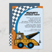 Verjaardag met twee vrachtwagens met foto kaart (Voorkant / Achterkant)