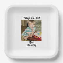 Verjaardag met vintage foto gepersonaliseerd