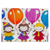 Verjaardag met vrienden groot cadeauzakje (Achterkant)