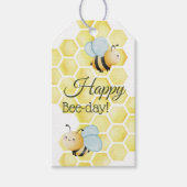 Verjaardag met vrolijke hommel cadeaulabel (Voorkant)
