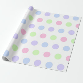 Verjaardag met waterverf pasteltinten en polka sti cadeaupapier