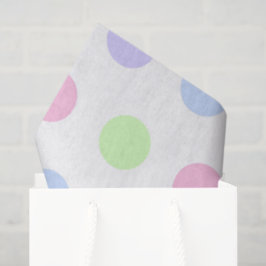Verjaardag met waterverf pasteltinten en polka sti tissuepapier
