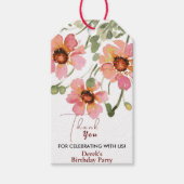 Verjaardag met wilde bloem cadeaulabel (Voorkant)