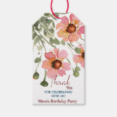 Verjaardag met wilde bloem cadeaulabel (Voorkant)