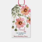 Verjaardag met wilde bloem cadeaulabel (Achterkant)