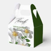 Verjaardag met witte bloem bedankdoosjes (Achterkant)