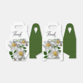 Verjaardag met witte bloem bedankdoosjes (Uitgevouwen)