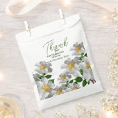 Verjaardag met witte bloem bedankzakje (Geknipt)