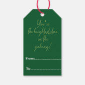 Verjaardag met witte bloem cadeaulabel (Achterkant)