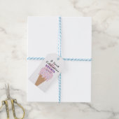 Verjaardag met zoet ijs cadeaulabel (Met Touw)