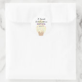 Verjaardag met zoet ijs ronde sticker (Tas)