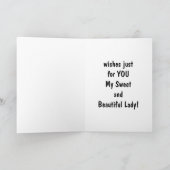 VERJAARDAG - MIJN LIEVE EN MOOIE DAME KAART (Binnen)