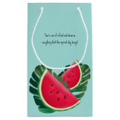 Verjaardag mijn vrienden, schattige watermeloen! klein cadeauzakje (Achterkant)