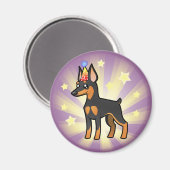 Verjaardag Miniatuur Pinscher / Manchester Terrier Magneet (Voorkant / Achterkant)