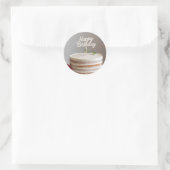 verjaardag minimale cake sticker (Tas)