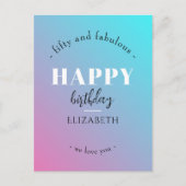 Verjaardag Minimalistisch design in pastelkleuren Briefkaart (Voorkant)