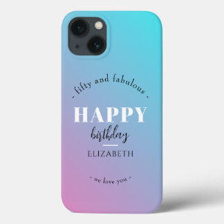 Verjaardag Minimalistisch design in pastelkleuren Case-Mate iPhone Case