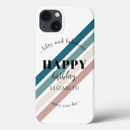 Verjaardag Minimalistisch design in pastelkleuren Case-Mate iPhone Case