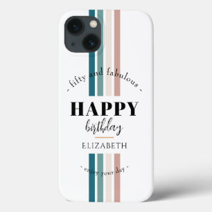 Verjaardag Minimalistisch design in pastelkleuren Case-Mate iPhone Case