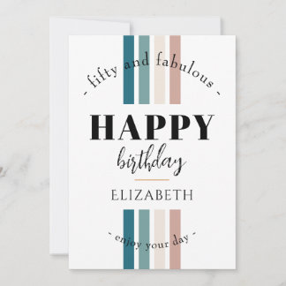 Verjaardag Minimalistisch design in pastelkleuren Feestdagenkaart