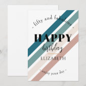 Verjaardag Minimalistisch design in pastelkleuren Feestdagenkaart (Voorkant / Achterkant)