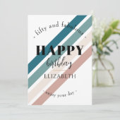 Verjaardag Minimalistisch design in pastelkleuren Feestdagenkaart (Staand voorkant)