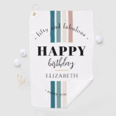 Verjaardag Minimalistisch design in pastelkleuren Golfhanddoek (Insitu)