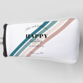 Verjaardag Minimalistisch design in pastelkleuren Golfheadcover