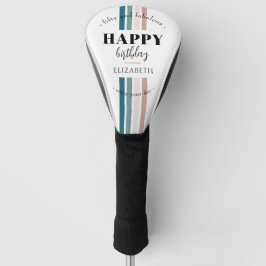 Verjaardag Minimalistisch design in pastelkleuren Golfheadcover