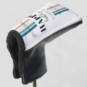 Verjaardag Minimalistisch design in pastelkleuren Golfheadcover (3/4 voorkant)