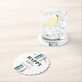 Verjaardag Minimalistisch design in pastelkleuren Kartonnen Onderzetters (Insitu)