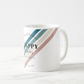 Verjaardag Minimalistisch design in pastelkleuren Koffiemok (Voorkant rechts)