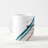 Verjaardag Minimalistisch design in pastelkleuren Koffiemok (Voorkant links)