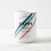 Verjaardag Minimalistisch design in pastelkleuren Koffiemok (Center)