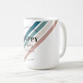 Verjaardag Minimalistisch design in pastelkleuren Koffiemok (Voorkant rechts)