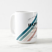 Verjaardag Minimalistisch design in pastelkleuren Koffiemok (Voorkant links)