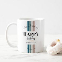 Verjaardag Minimalistisch design in pastelkleuren Koffiemok