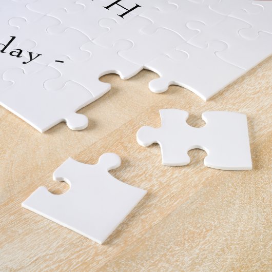 Verjaardag Minimalistisch design in pastelkleuren Legpuzzel (Zijkant)