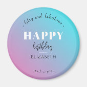 Verjaardag Minimalistisch design in pastelkleuren Magneet (Voorkant)