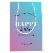 Verjaardag Minimalistisch design in pastelkleuren Medium Cadeauzakje (Voorkant)